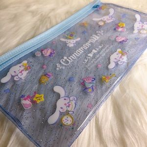 BNWT Sanrio Cinnamoroll Blue Glittery Zipper Pencil Pouch